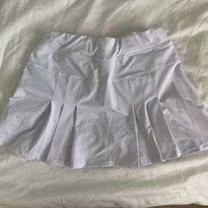 white tennis skort